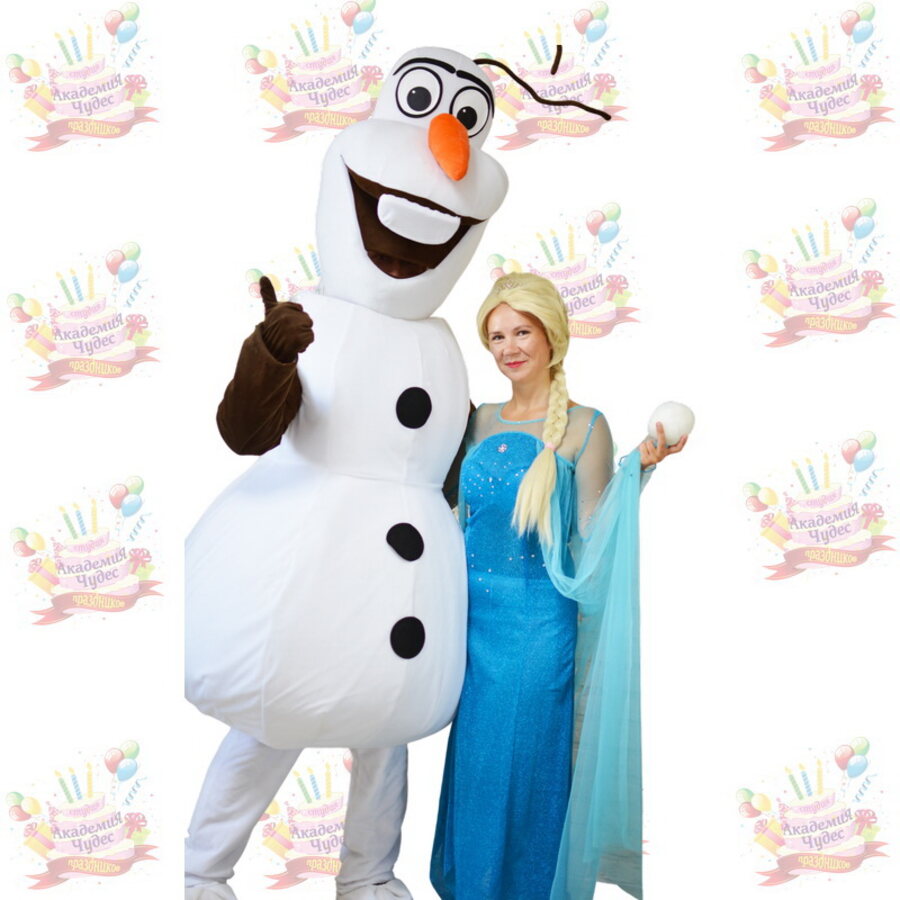 Animator Elsa i Olaf podczas programu dla dzieci