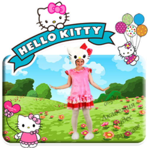 Аниматор Hello Kitty проводит программу для детей