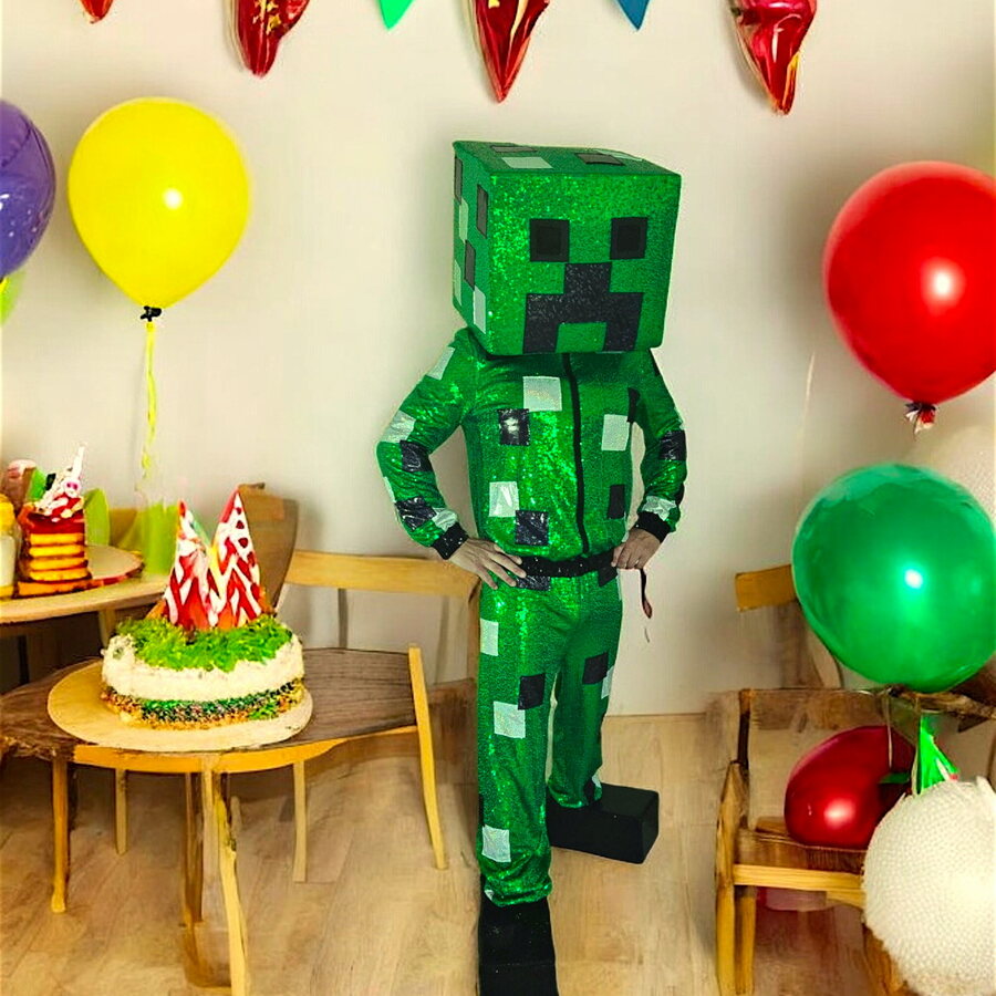 Animator Minecraft podczas programu dla dzieci