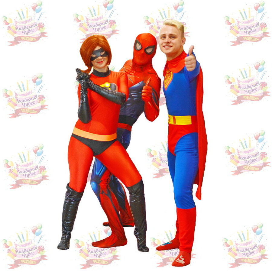 Animator Spider-Man podczas programu dla dzieci